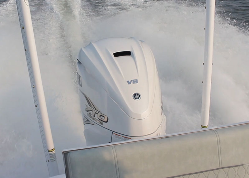 yamaha f425 outboard on the sportsman 267