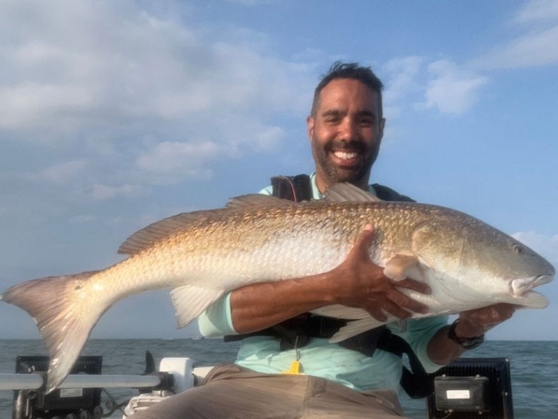 Red drum surf fishing