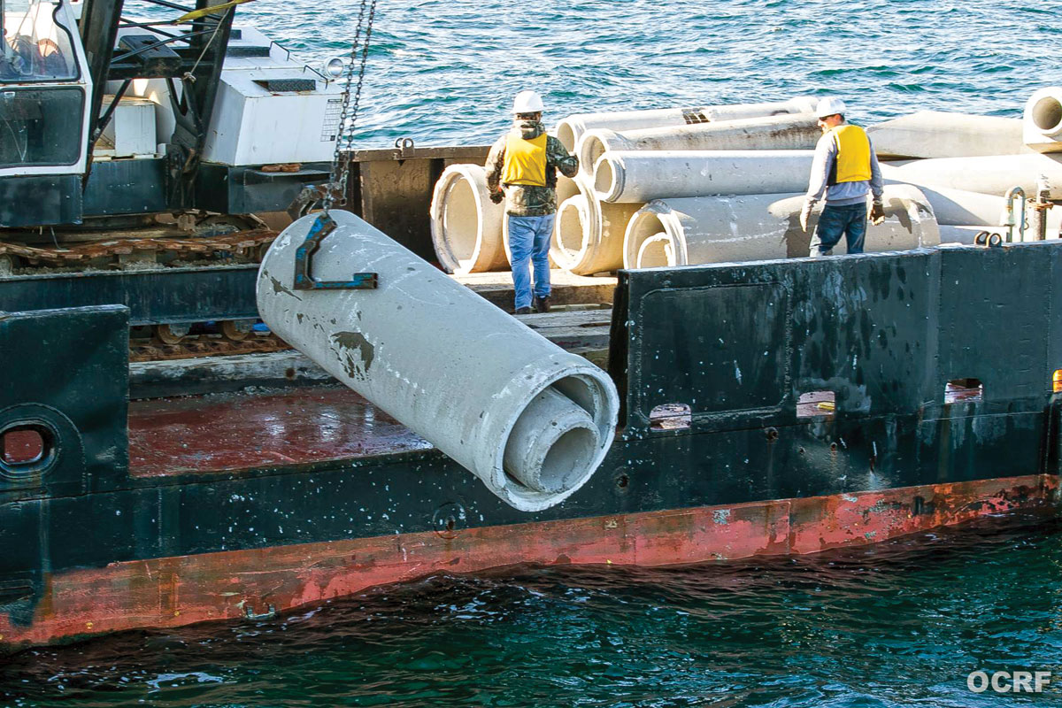 OC Reef Foundation drops artificial reef material