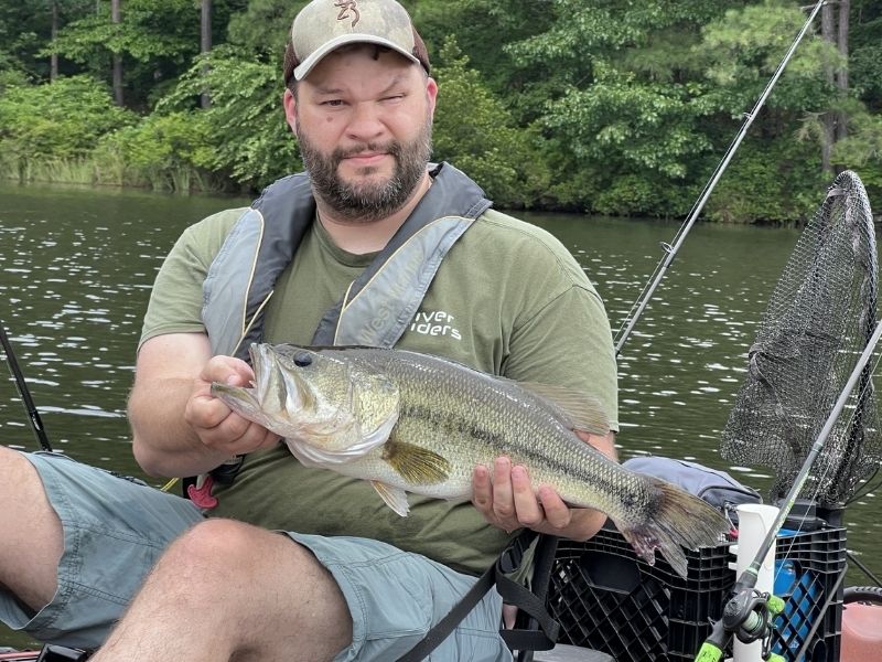 Kayak bass fishing