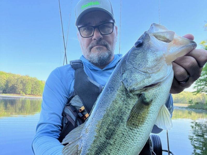 Largemouth bass fishing