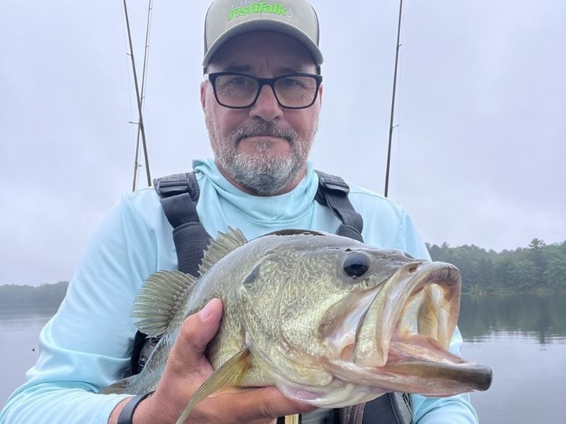 Largemouth bass fishing