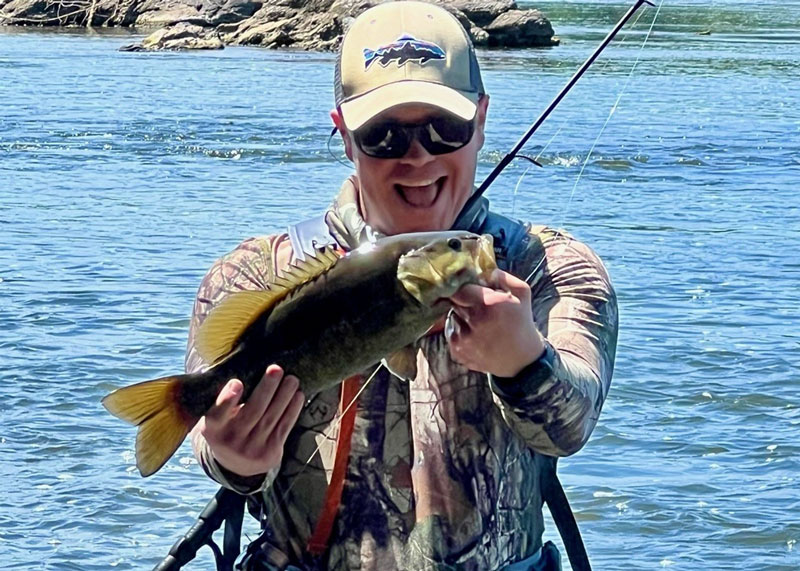 smallmouth fishing in the river