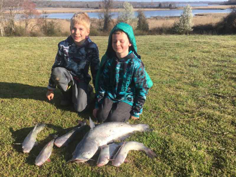 anglers with lots of catfish