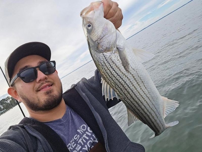 Striped bass fishing Potomac River