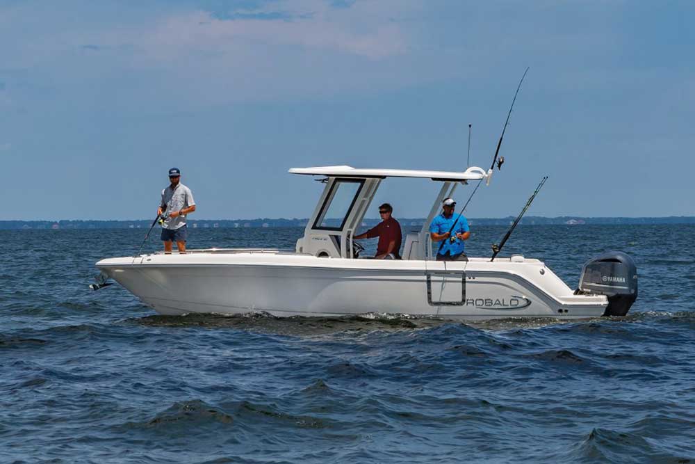fishing on the robalo r272 center console boat 