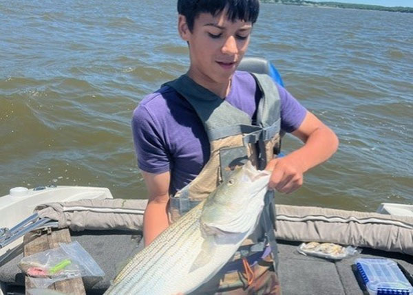 big striper in north portion of the bay