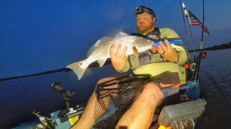 night fishing for redfish