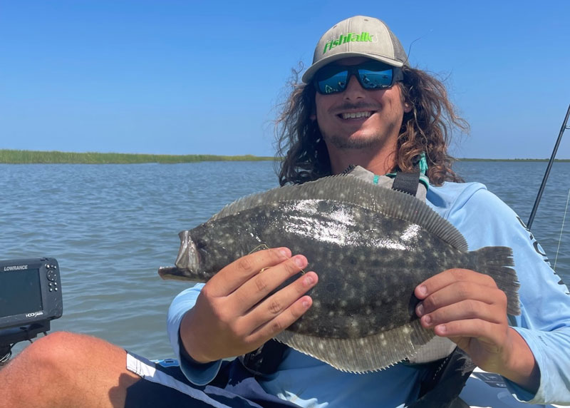 flounder from the kayak