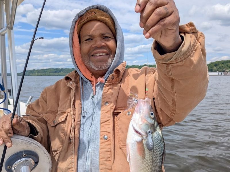 White perch fishing