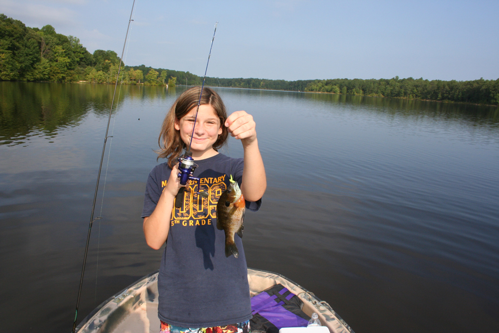 fishing for bluegills