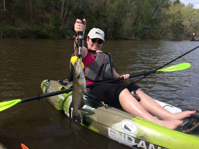 kayak fishing for catfish