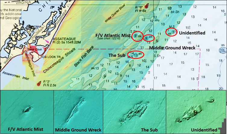 wrecks near chincoteague, va