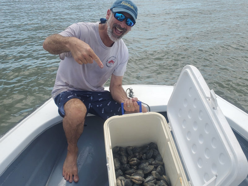 clamming for clams