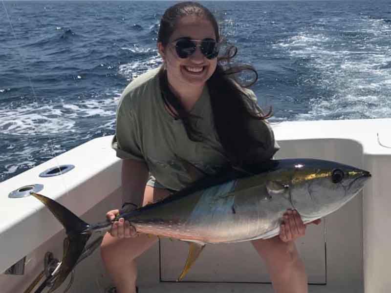 angler with a tuna fish