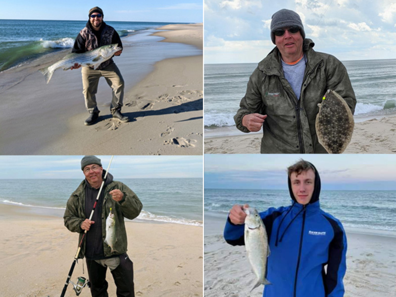 surf fishing anglers caught a lot of fish