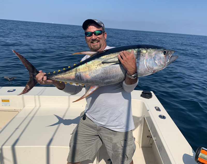ocean city angler with a yellowfin tuna