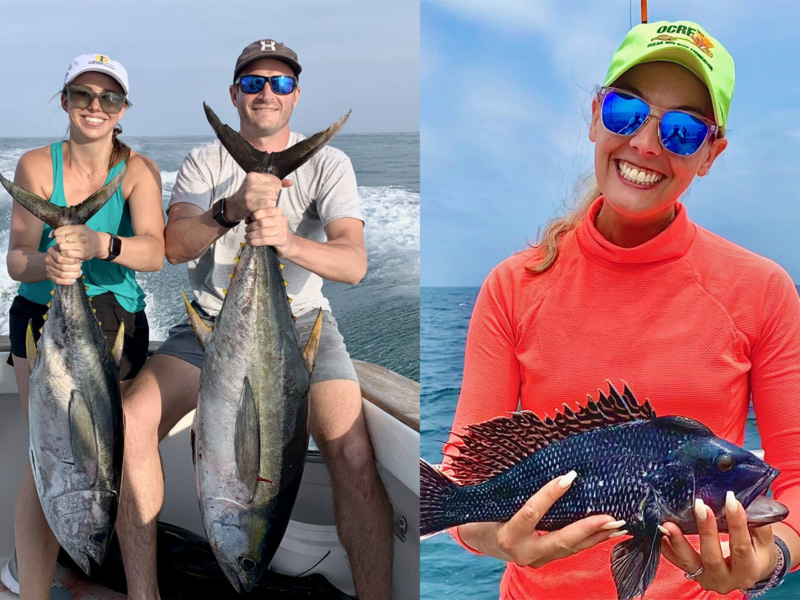 anglers holding up fish