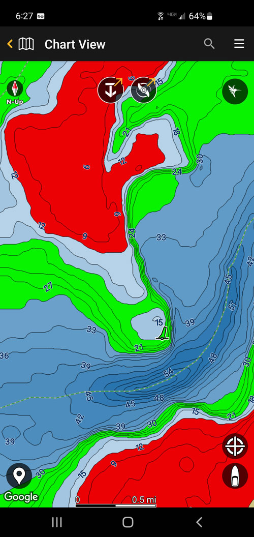 humminbird coastmaster charts of rockfish hotspot