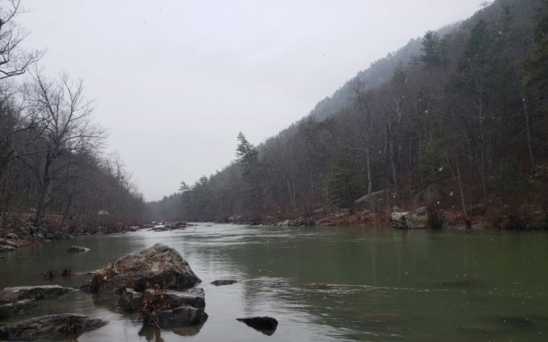 winter fishing for trout