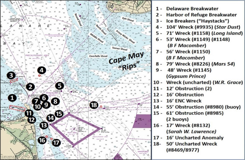 wrecks and reefs in delaware bay