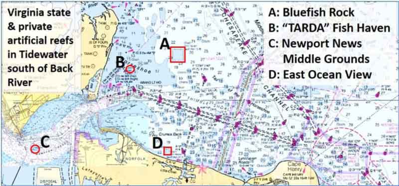 chart of fishing areas in virginia