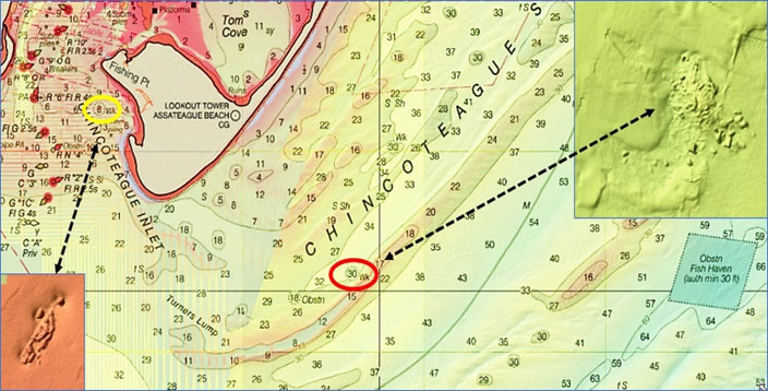 map for chincoteague fishing