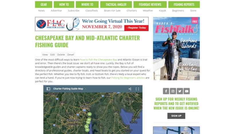 charter fishing guide