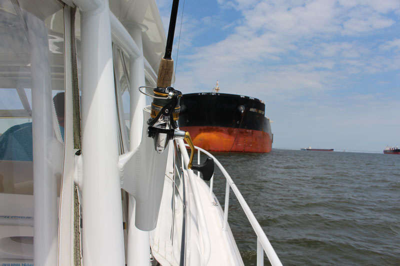 fishing around ships in the chesapeake bay