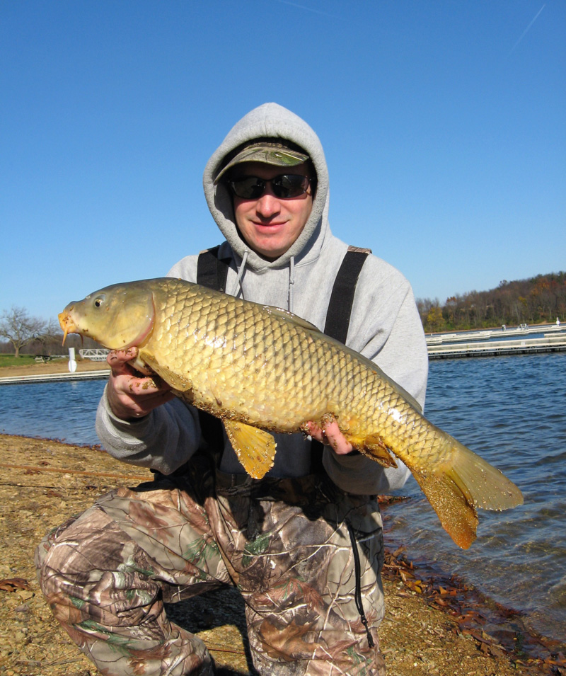 big carp caught in winter