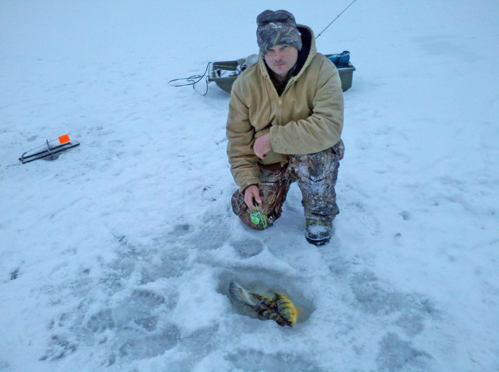 basic ice fishing gear for yellow perch