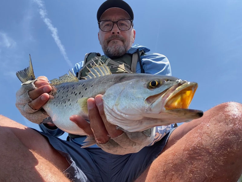 kayak fishing for speckled trout