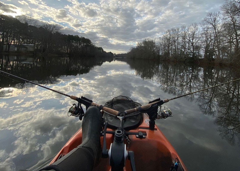 fishing from a kayak