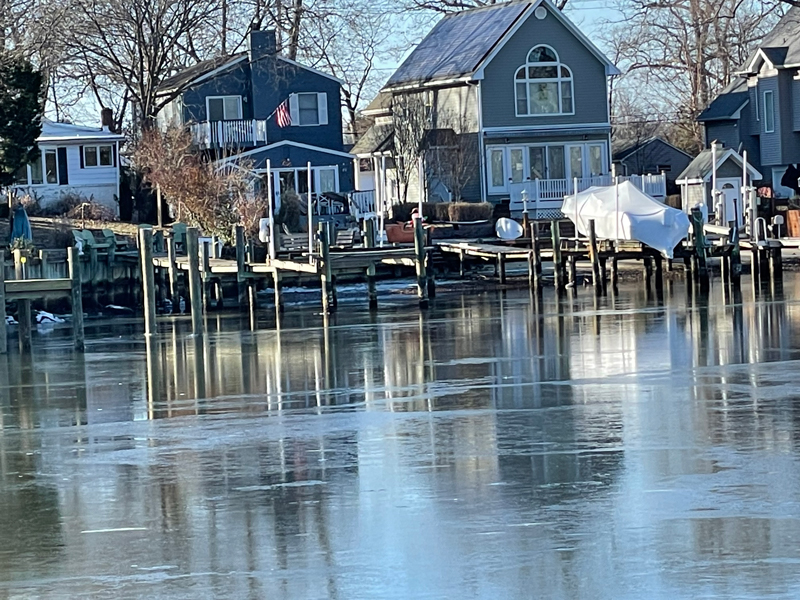 frozen magothy river