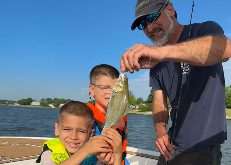 white perch in the middle bay