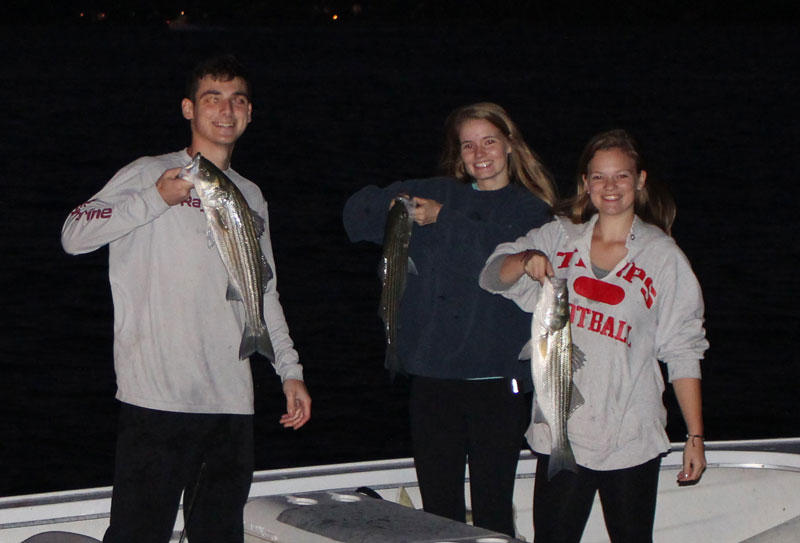 anglers night fishing on the chesapeake bay