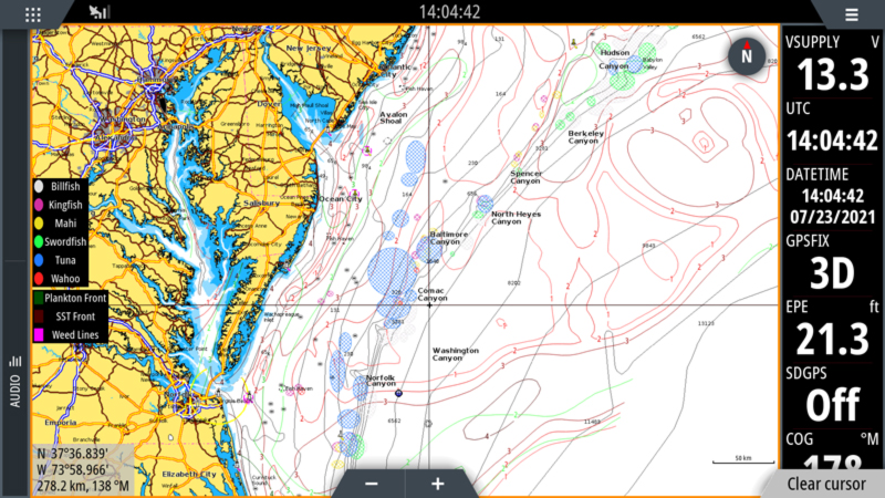 siriusxm offshore fishing data