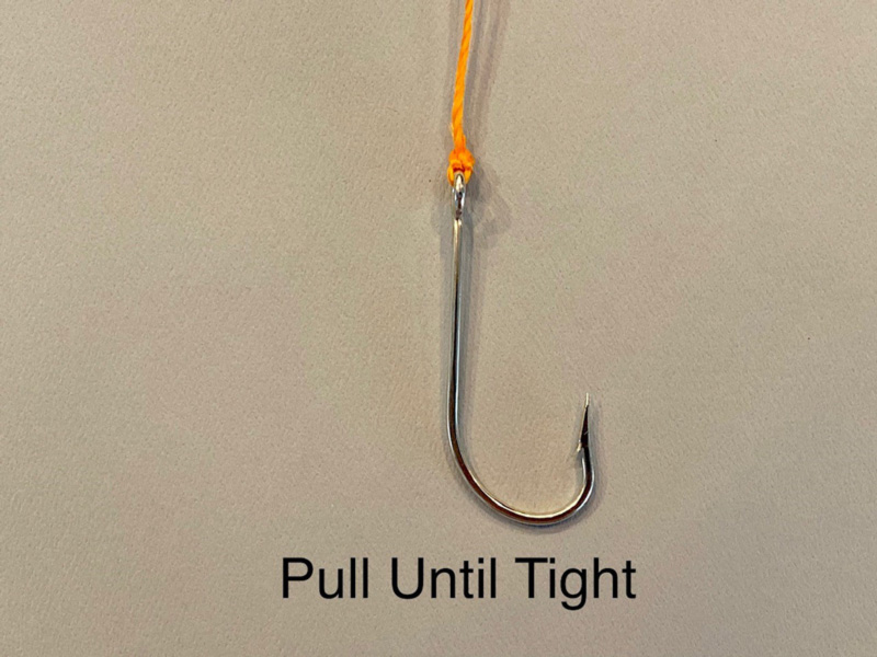 tying a palomar knot in fishing line