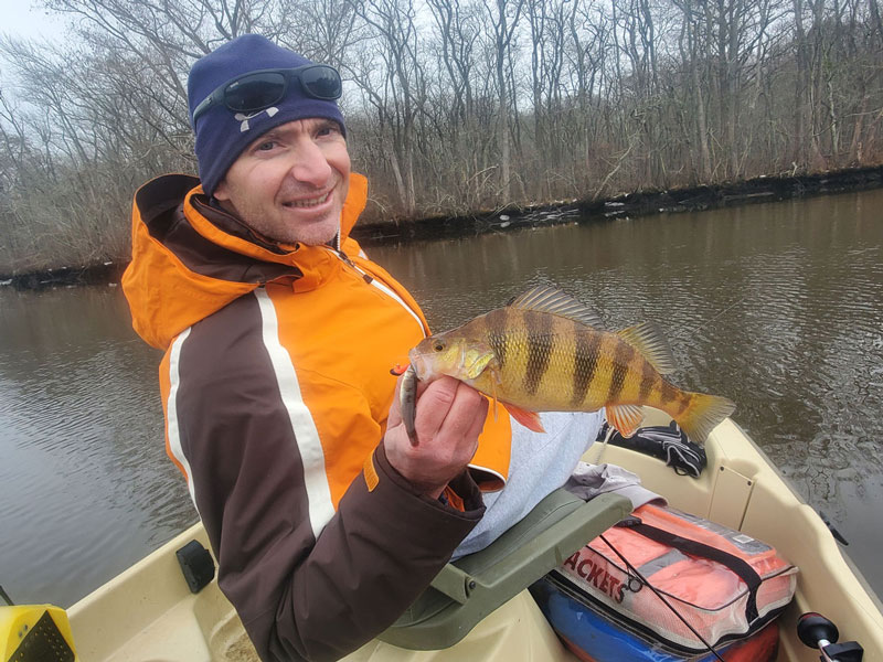 fishing from a boat