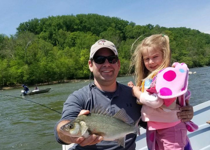white perch fishing with kids