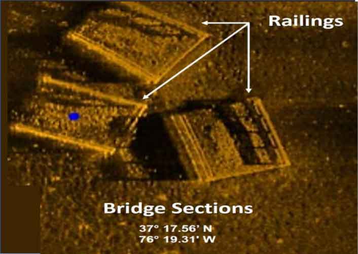 close up of bridge sections in reef