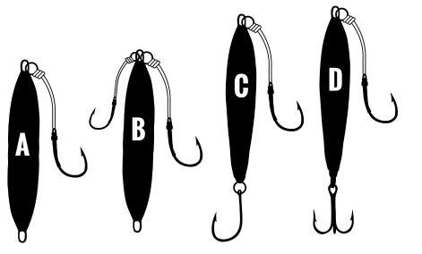 With this assembly you will have better bites. // How to tie a hook for  jigging. 