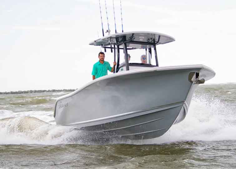 sea pro boat running in waves