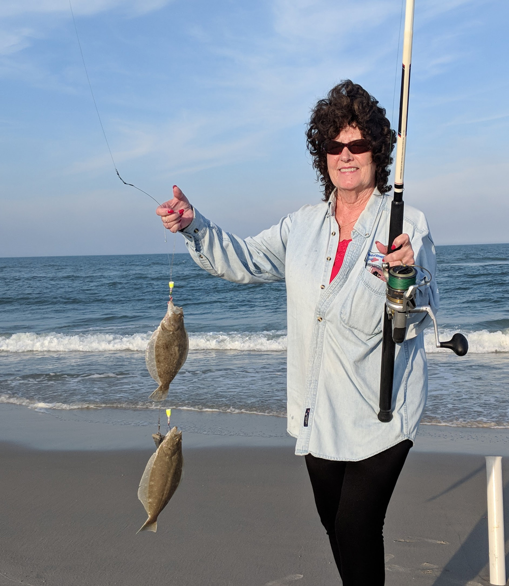 flounder caught fishing in the surf