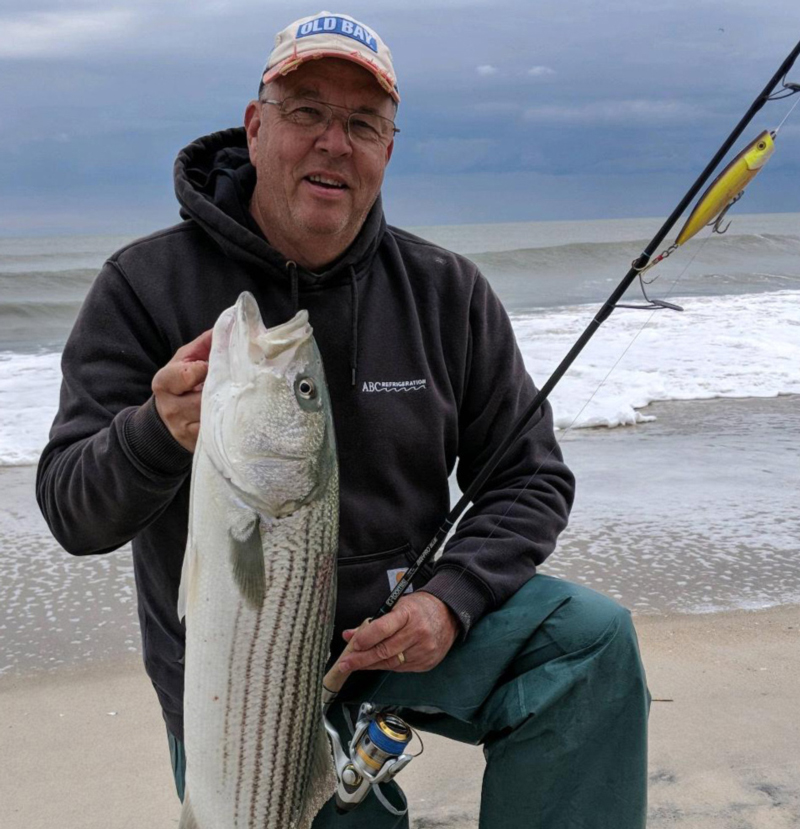 Beach Fishing With a Big Popper 