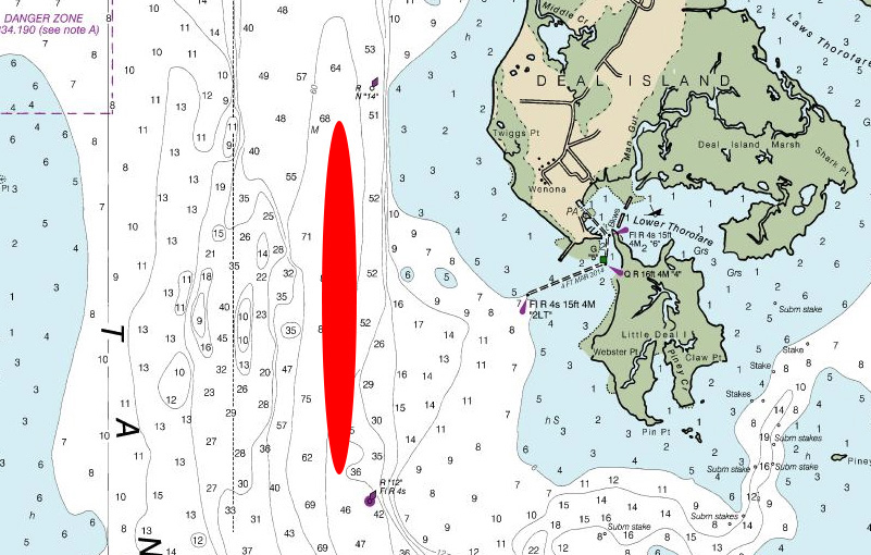 fishing chart for the tangier sound