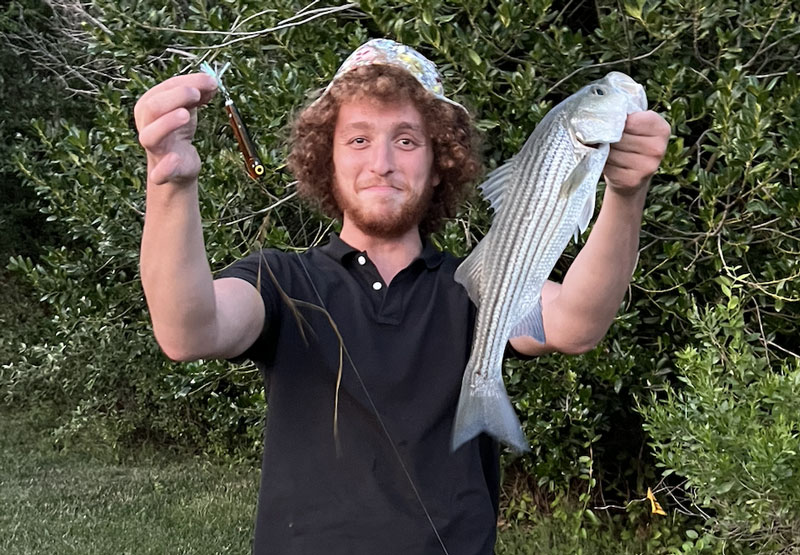 fish caught on topwater popper