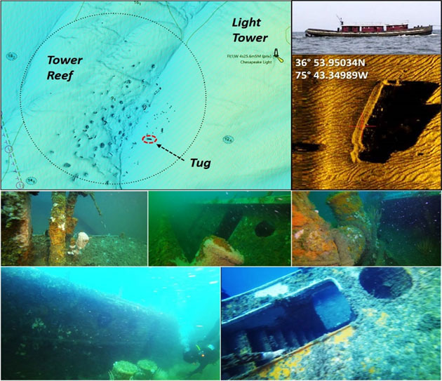 chart of tower reef virginia