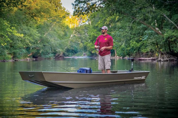 2 person deals fishing boat