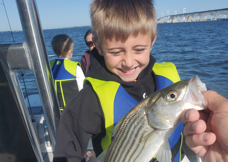 Live Lining for Rockfish Chesapeake Bay MD & Rock Hall Fishing